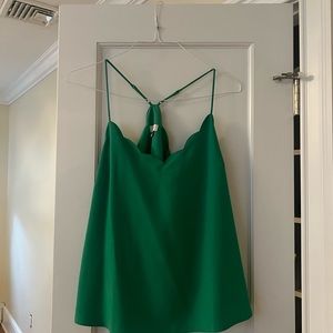 J. Crew scalloped racerback blouse